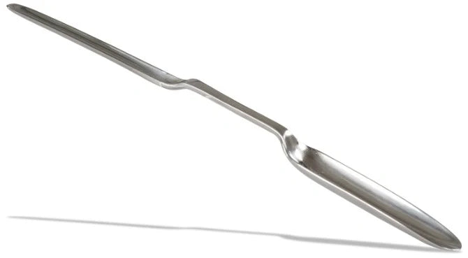 Metallic Marrow Spoon 9 inches on a white background.