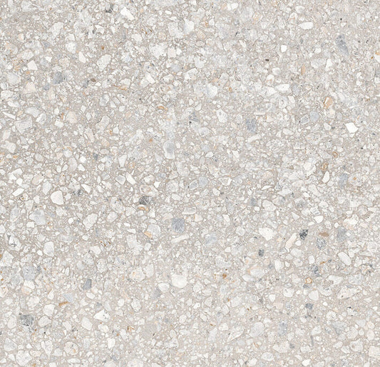 Beige terrazzo effect tile