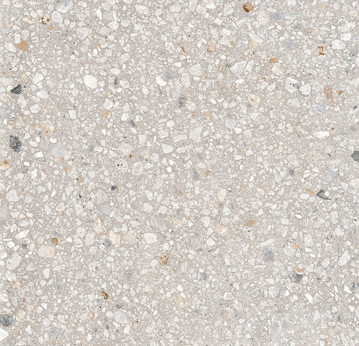 Beige terrazzo effect tile