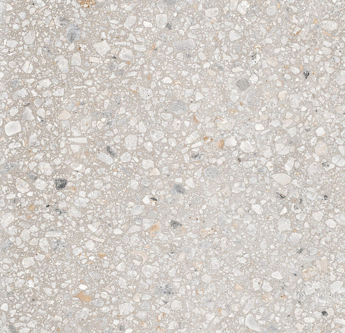 Beige terrazzo effect tile