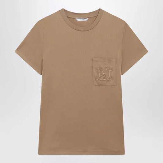 Max Mara - Camel cotton jersey T-shirt Brand XS