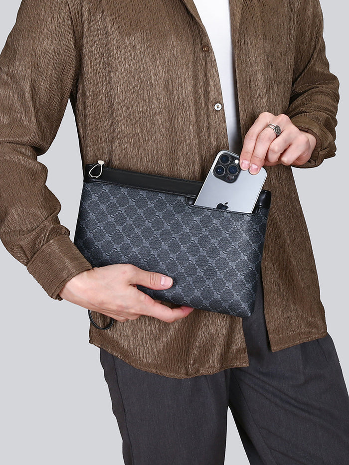 Men's PU Leather Business Clutch & Document Bag