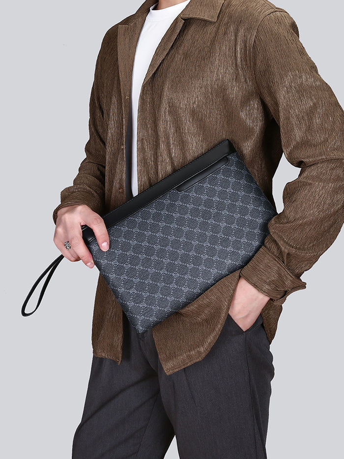Men's PU Leather Business Clutch & Document Bag