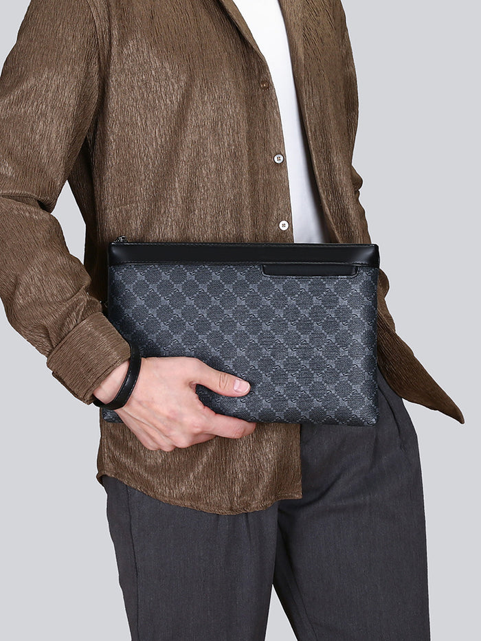 Men's PU Leather Business Clutch & Document Bag