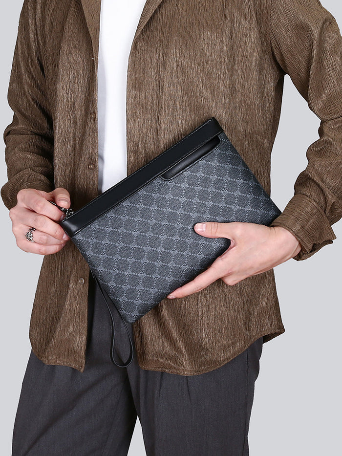 Men's PU Leather Business Clutch & Document Bag