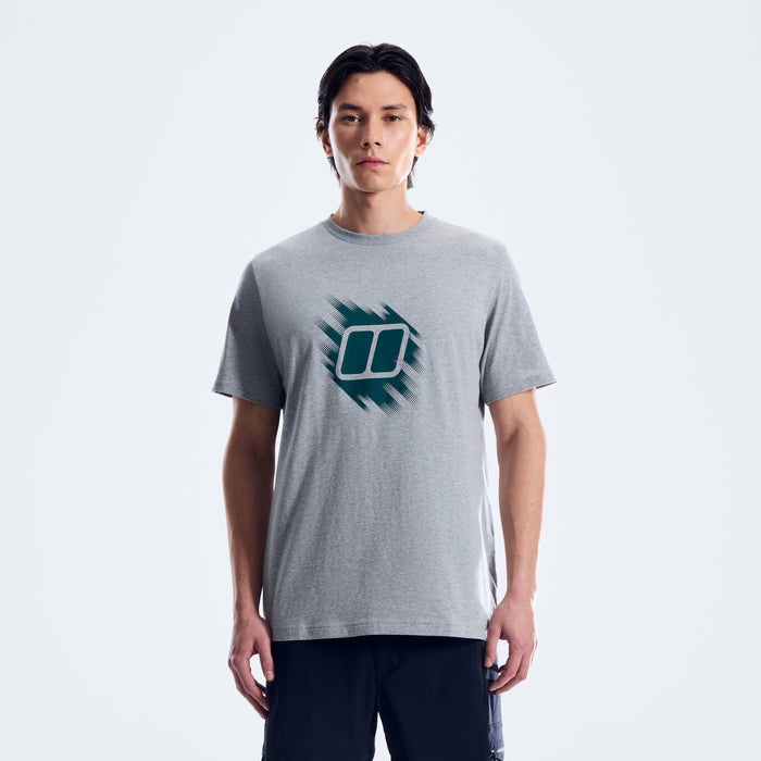 Men's Sketched Blocks Essential Tee - Grey