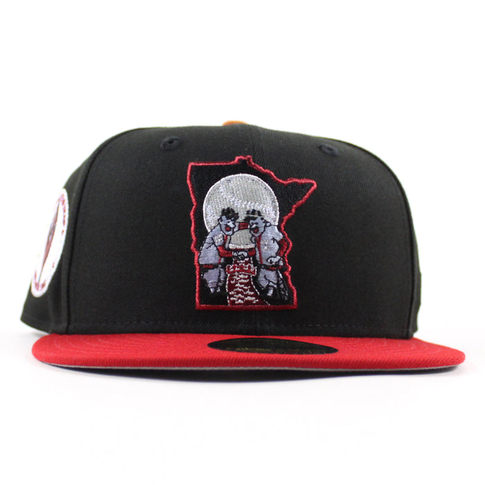 Minnesota Twins 1972 All Star Game New Era 59Fifty Fitted Hat (Black Scarlet Red Gray Under Brim)