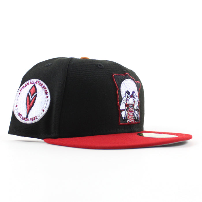 Minnesota Twins 1972 All Star Game New Era 59Fifty Fitted Hat (Black Scarlet Red Gray Under Brim)
