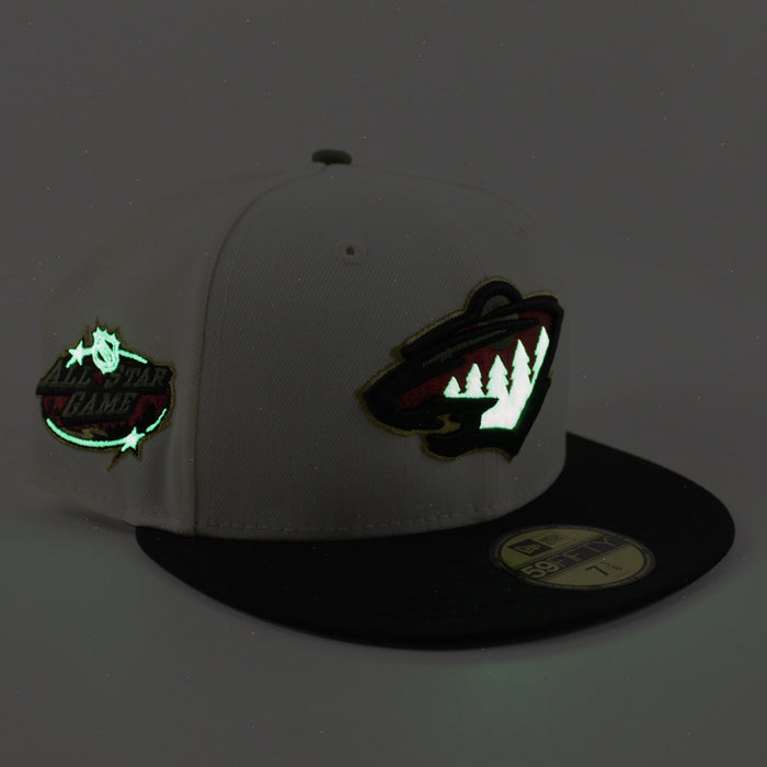 Minnesota Wild All Star Game New Era 59Fifty Fitted Hat (Chrome White Black Gray Under brim)