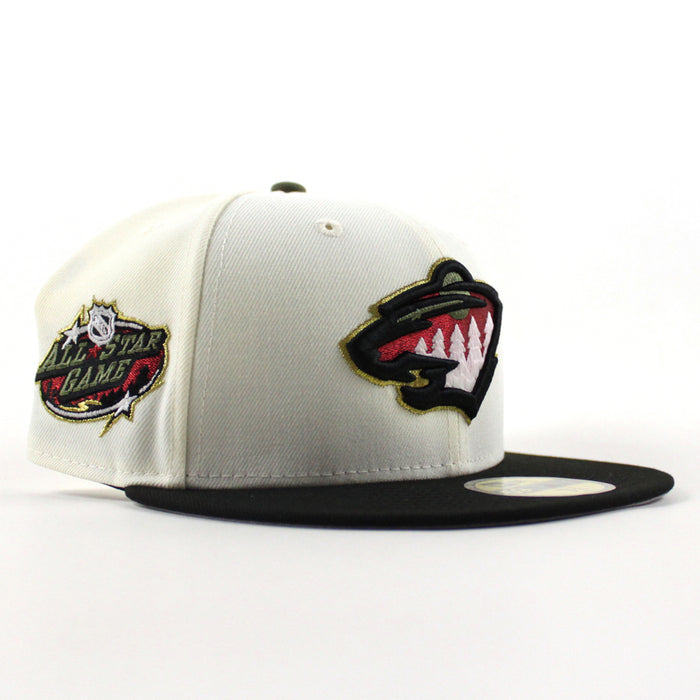 Minnesota Wild All Star Game New Era 59Fifty Fitted Hat (Chrome White Black Gray Under brim)