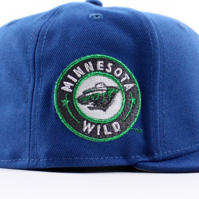 Minnesota Wild Wild Patch New Era 59Fifty Fitted Hat (SeaShore Blue Gray Under brim)