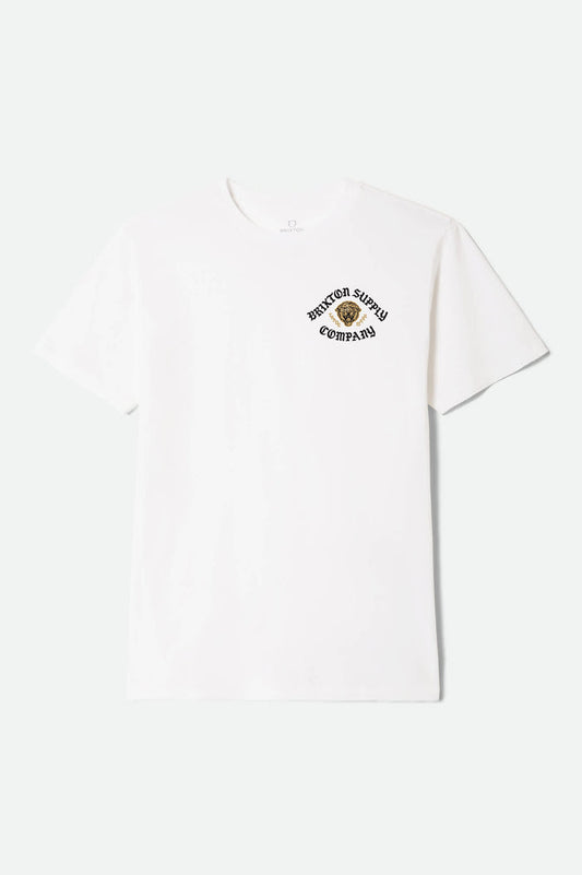 Men's Morado Short Sleeve Standard T-Shirt in the color White - Front Product View