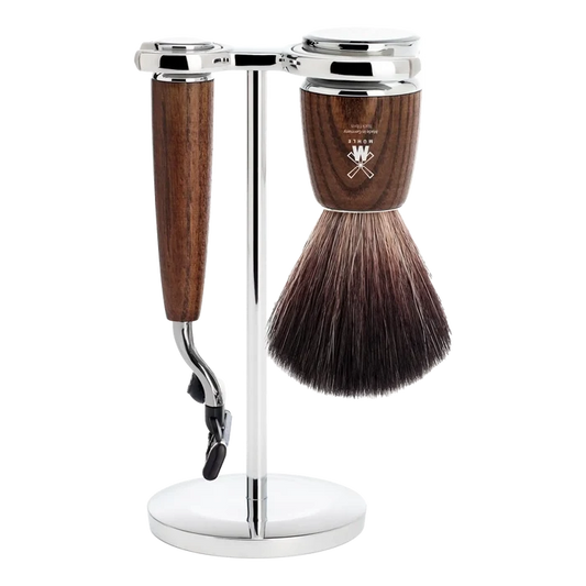 Mühle Rytmo Black Fibre barbersett 3 deler - Mach3