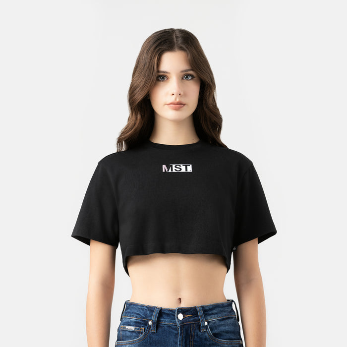 NASHI CROP TOP WOMEN BLACK