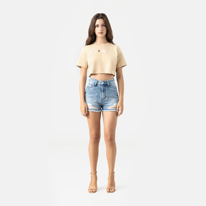 NASHI CROP TOP WOMEN IRISH CREAM
