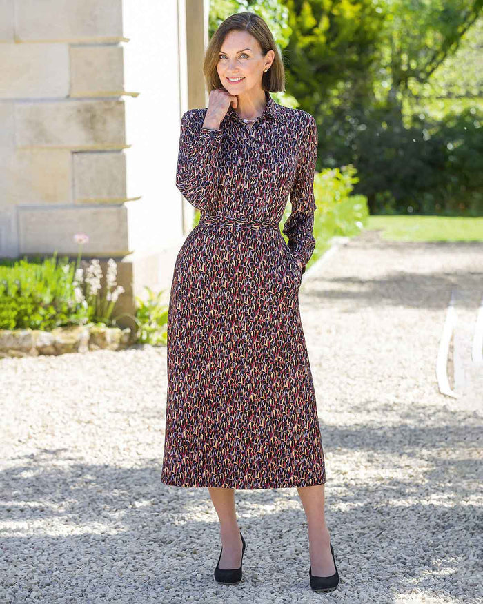 Natalia Patterned Viscose Long Sleeved Blouse - Image 2 - Country Collection