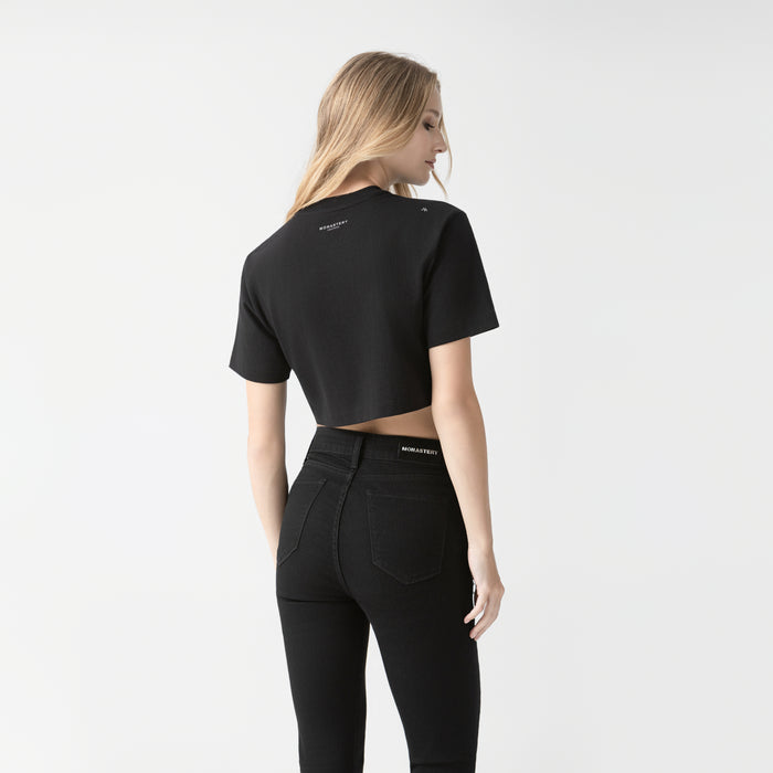 NATASHA CROP TOP WOMEN BLACK