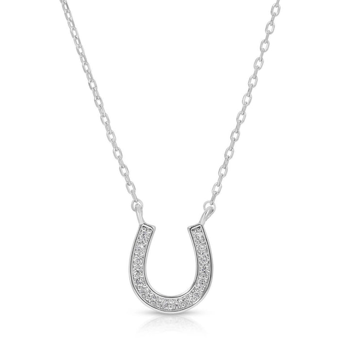 Necklace-Pave Horseshoe