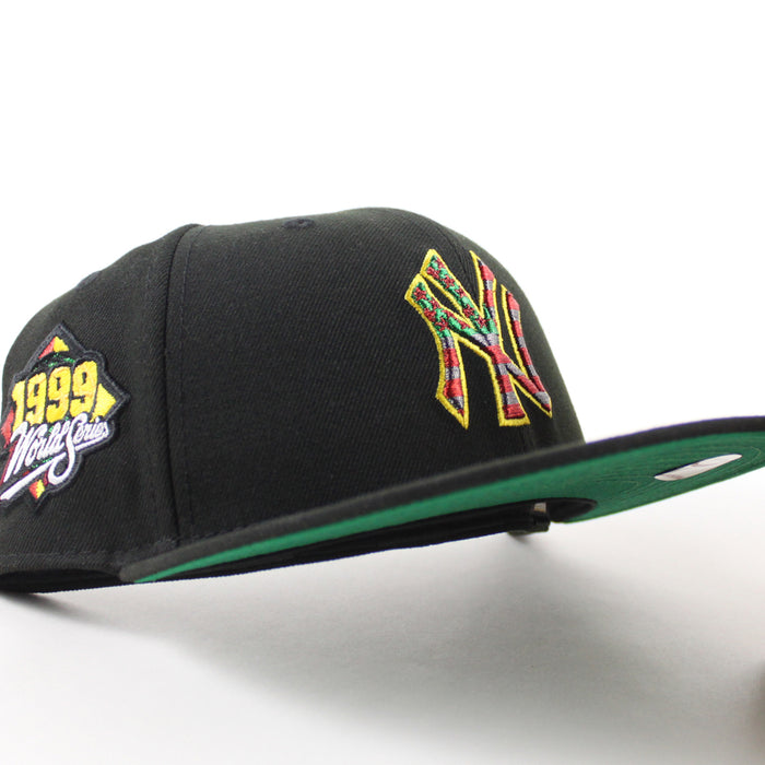 New York Yankees 1999 World Series New Era 59Fifty Fitted Hat (Black Green Under Brim)