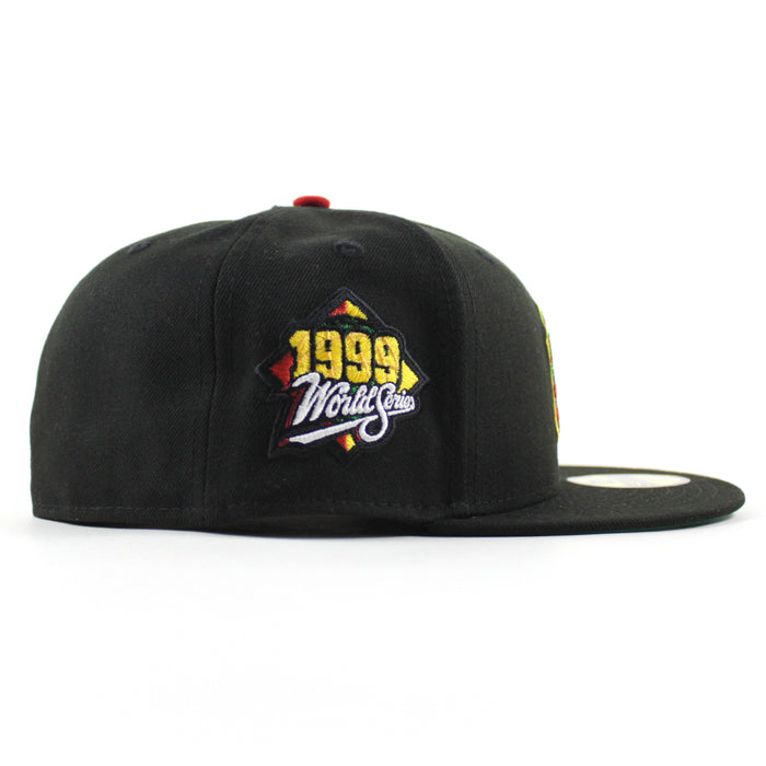 New York Yankees 1999 World Series New Era 59Fifty Fitted Hat (Black Green Under Brim)