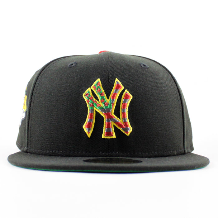 New York Yankees 1999 World Series New Era 59Fifty Fitted Hat (Black Green Under Brim)