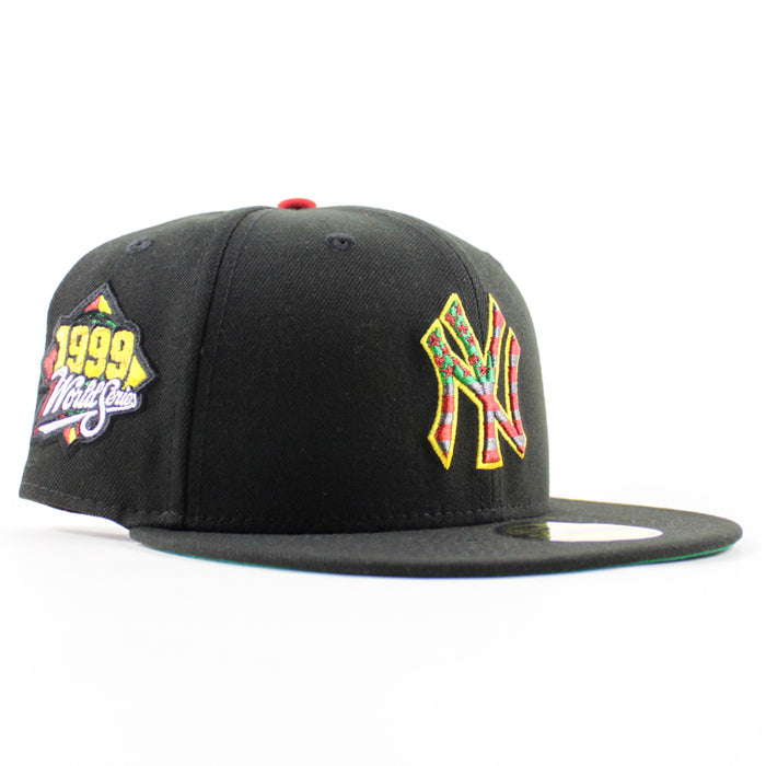 New York Yankees 1999 World Series New Era 59Fifty Fitted Hat (Black Green Under Brim)