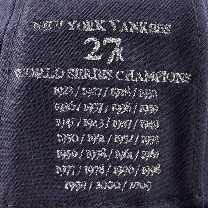New York Yankees Braille 27 Years Patch New Era 59Fifty Fitted Hat (Navy Gray Under Brim)