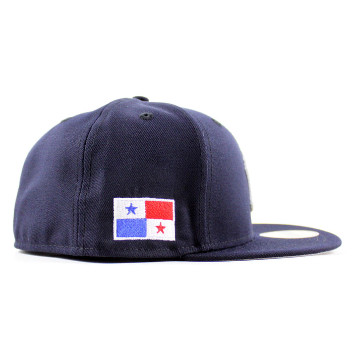 New York Yankees PANAMA New Era 59Fifty Fitted Hat (Navy Gray Under Brim)