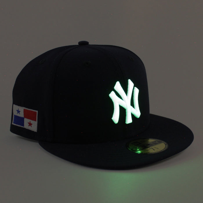 New York Yankees PANAMA New Era 59Fifty Fitted Hat (Navy Gray Under Brim)