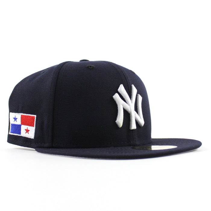 New York Yankees PANAMA New Era 59Fifty Fitted Hat (Navy Gray Under Brim)