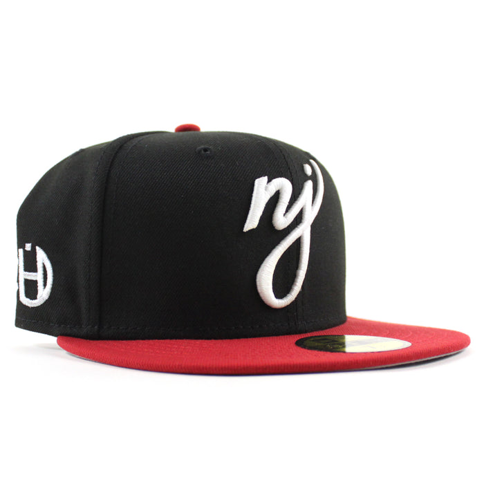 NJ Halftime New Era 59Fifty Fitted Hat (Black Red Gray Under Brim)