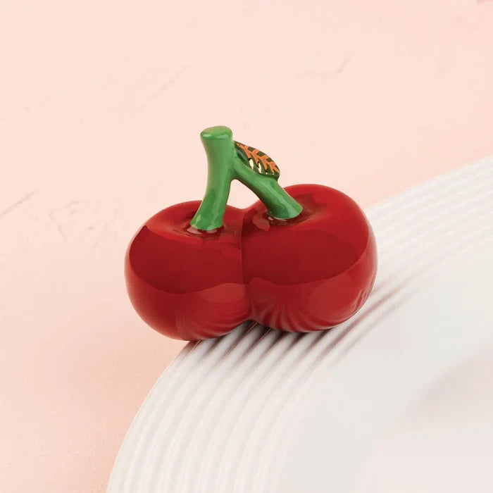 Nora Fleming Cheery Cherries Mini | Hand-Painted Cherry Mini