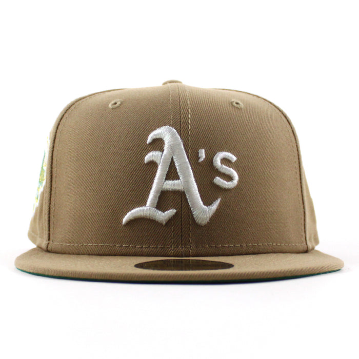 Oakland Athletics Hohokam Stadium 70 Season New Era 59Fifty Fitted Hat (Khaki Green Under Brim)