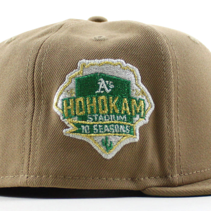 Oakland Athletics Hohokam Stadium 70 Season New Era 59Fifty Fitted Hat (Khaki Green Under Brim)