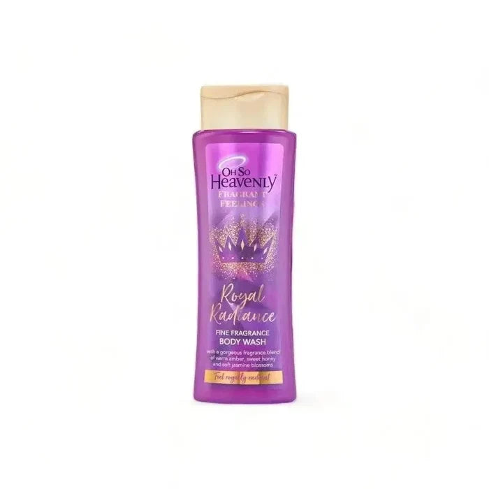 Oh So Heavenly Royal Radiance body wash with jasmine, amber, and honey fragrance, 375ml, vegan and cruelty-free from South Africa