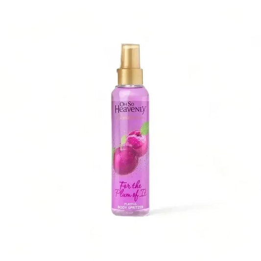 Oh So Heavenly Scentsations Body Spritzer For The Plum of It 200ml bottle with berry and plum fragrance