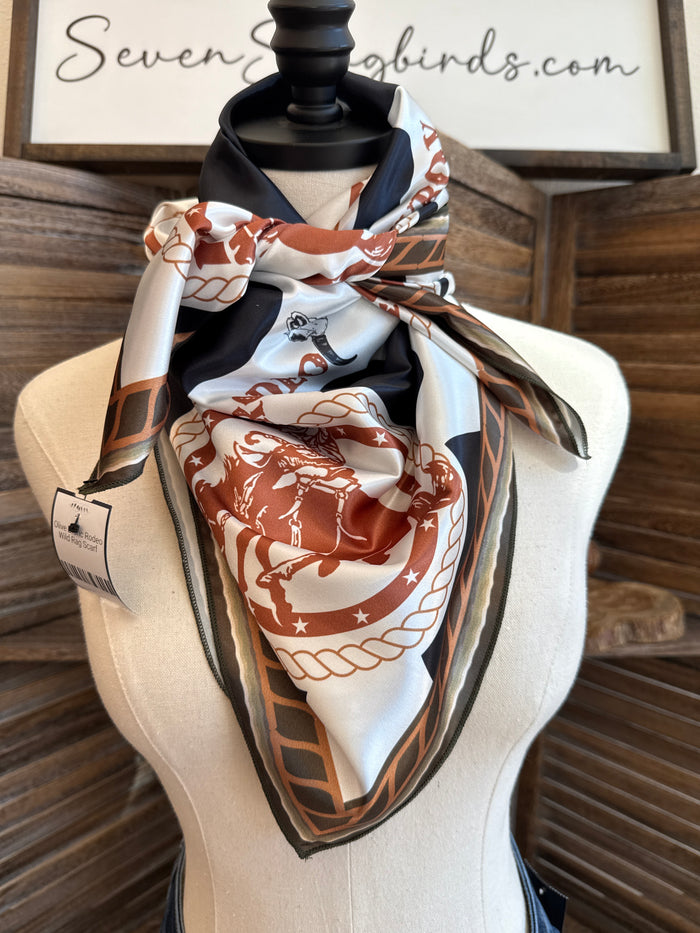 Olive Bronc Rodeo Wild Rag Scarf