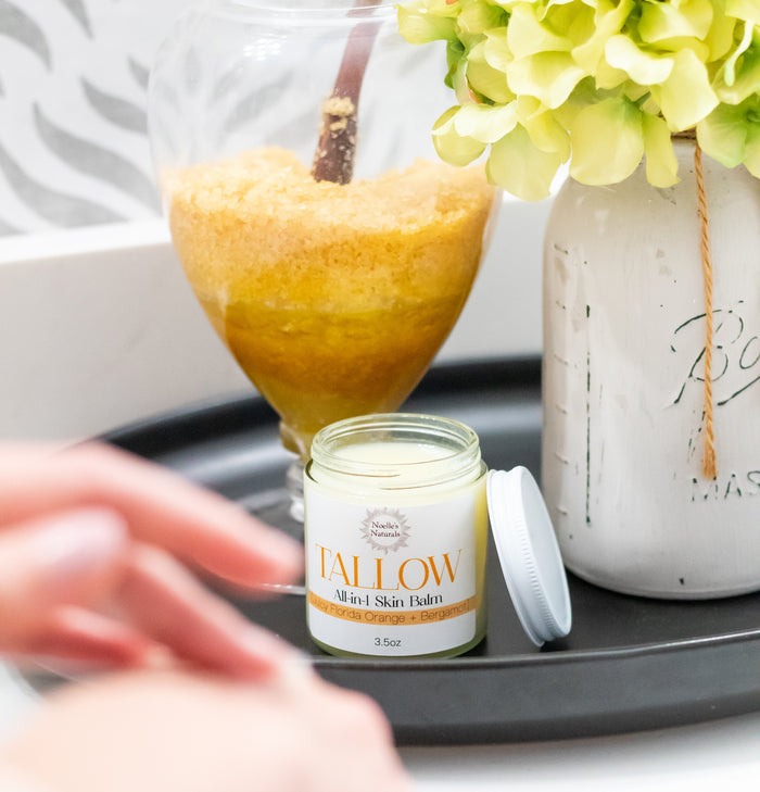 Orange & Bergamot 100% Grassfed Beef Tallow Balm for your whole body! It's the best tallow balm to nourish your skin from the outside in.