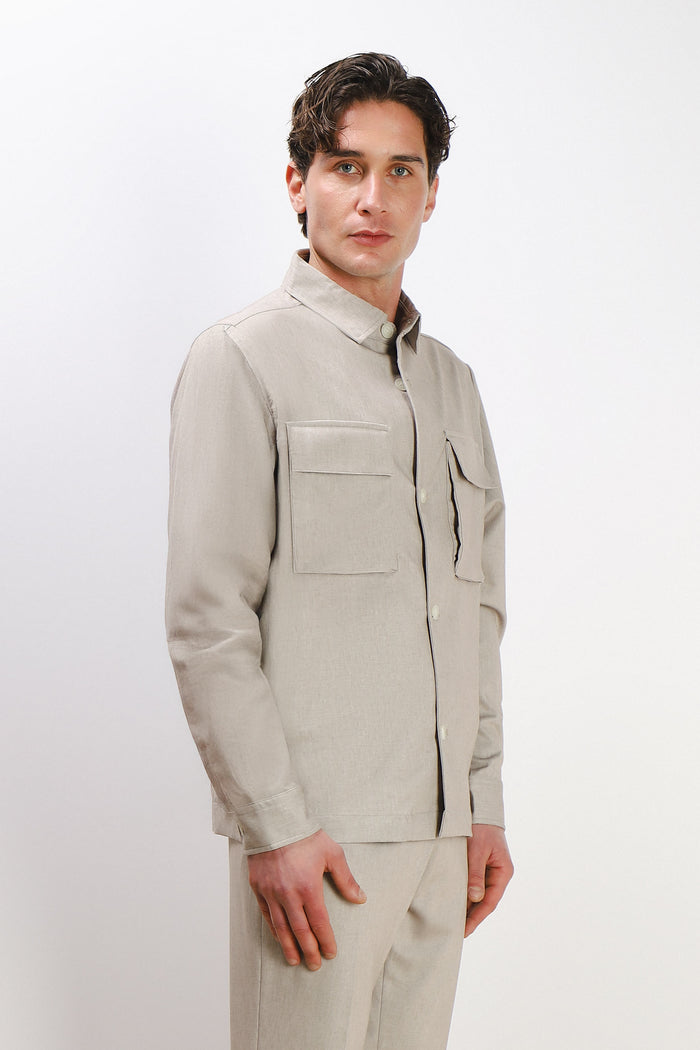 OVERSHIRT IN PUNTO MILANO BEIGE