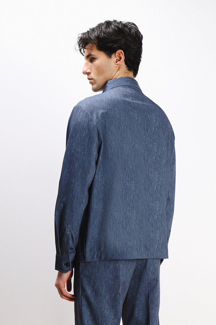 OVERSHIRT IN PUNTO MILANO BLEU