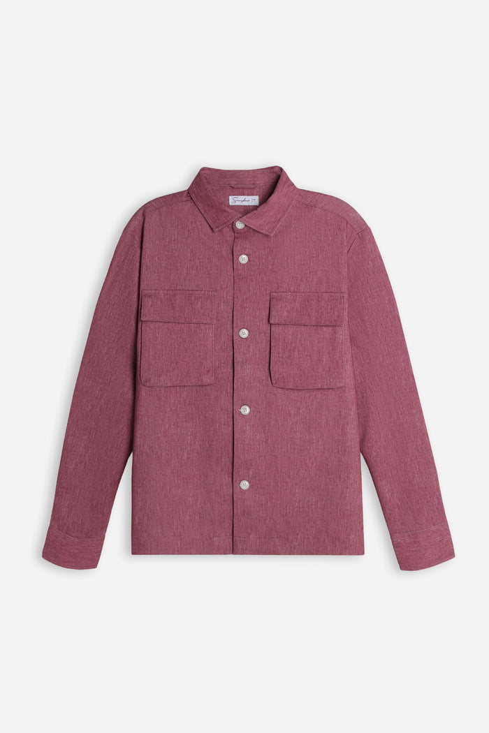 OVERSHIRT IN PUNTO MILANO ROSSO