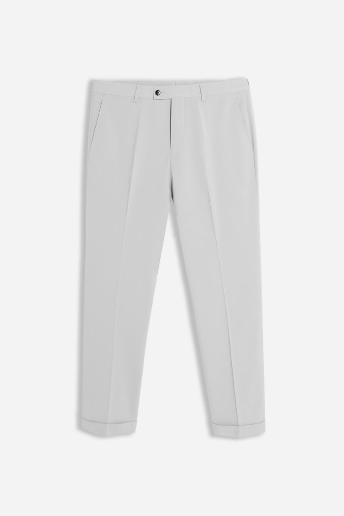 PANTALONE DA ABITO CON RISVOLTO GRIGIO