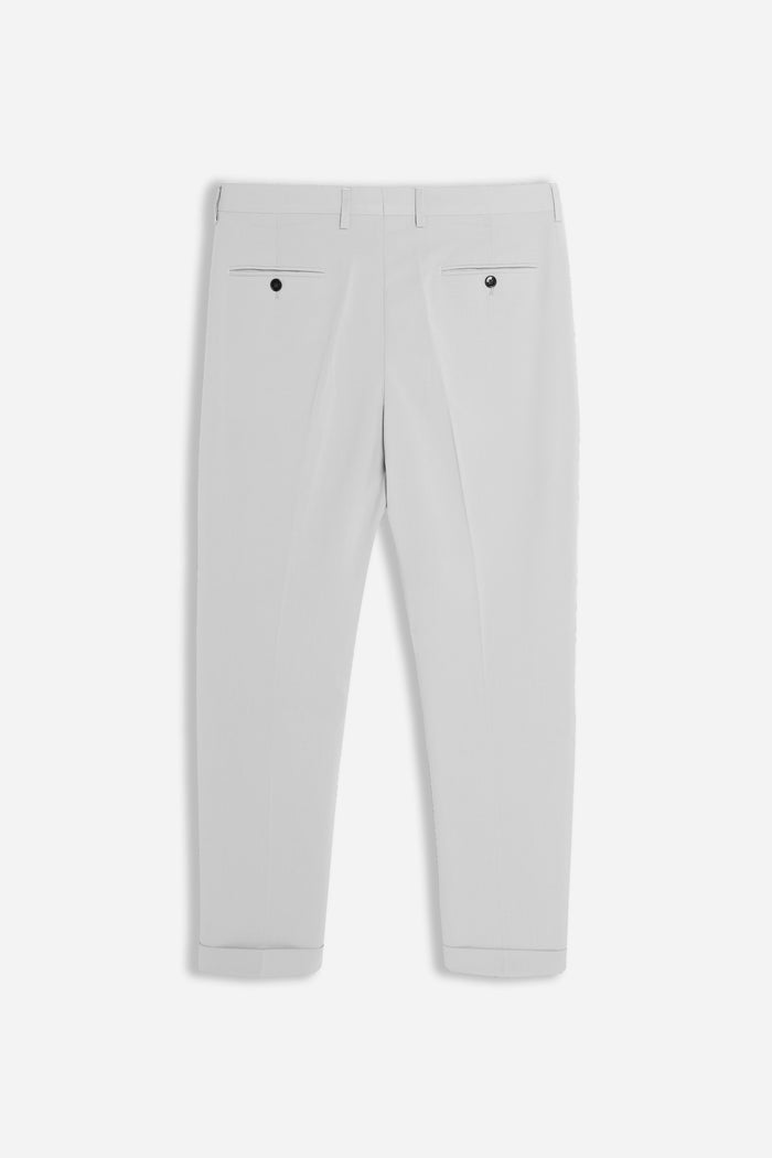 PANTALONE DA ABITO CON RISVOLTO GRIGIO