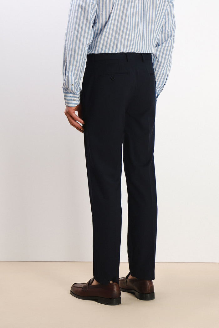 PANTALONE DA ABITO SENZA RISVOLTO BLEU