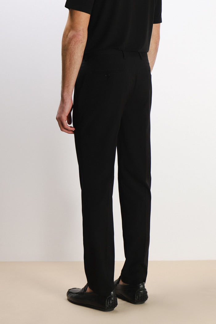 PANTALONE DA ABITO SENZA RISVOLTO NERO