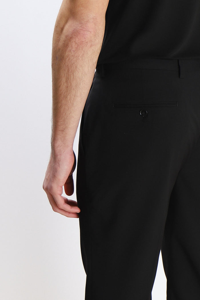 PANTALONE DA ABITO SENZA RISVOLTO NERO