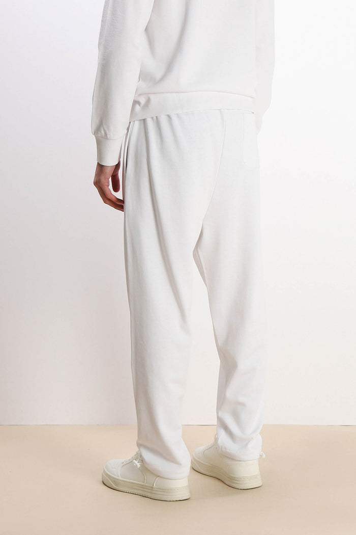 PANTALONE FELPA CON COULISSE AL FONDO BIANCO