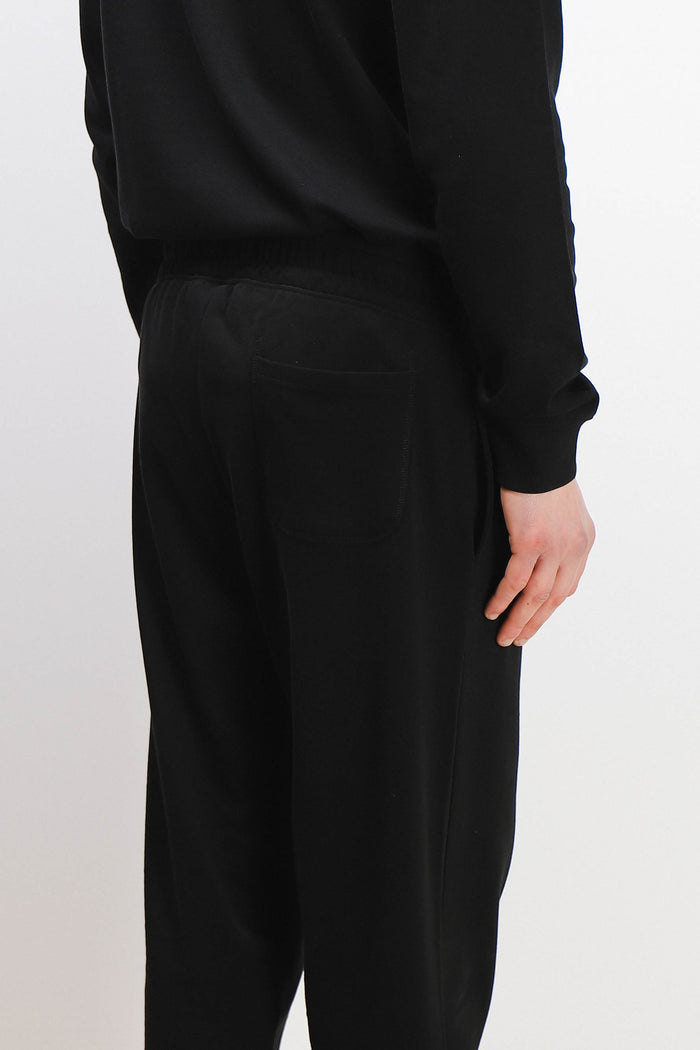 PANTALONE FELPA CON COULISSE AL FONDO NERO