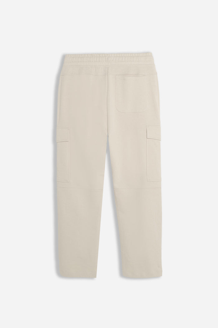 PANTALONE JOGGER IN FELPA E COULISSE BEIGE CHIARO