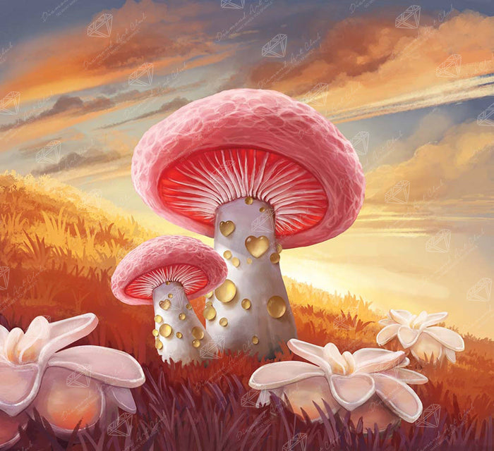 Peach Mushroom Twilight - Diamond Art Club DIY Kit